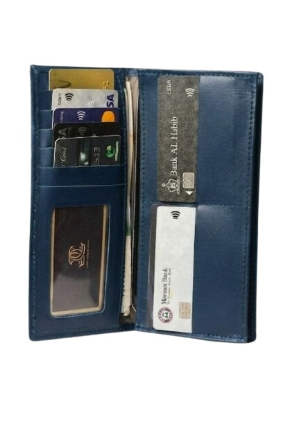 Navy Luxe Heritage Long Wallet